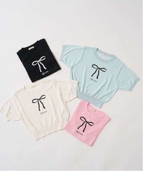 女の子　子供服　春夏　49点　まとめ売り　90 95 長袖　半袖　Tシャツ　秋冬 tシャツ 「マシンウォッシャブル」シアー半袖ニットトップス「子供服