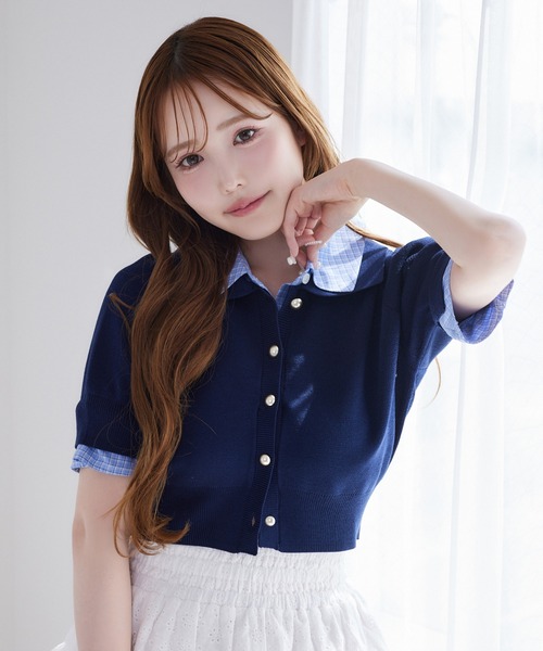超激安 one レイヤード襟 セーター ニット CLAUP NICE another after トップス