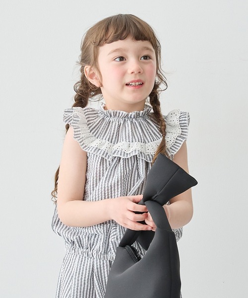Piet ブラウス シャツ レースビッグカラー ノースリーブブラウス