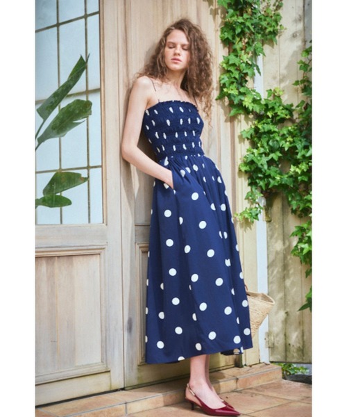 Estella.Kキャミワンピース ロング丈 ライトブルー新品未使用タグなし Estella.K ワンピース Before Sunset Dress2 シャーリングキャミドレス