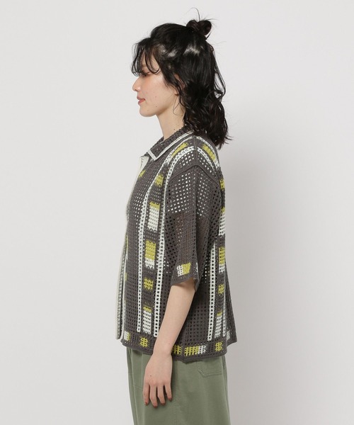 カーディガン バックラインメッシュカーデ レディース N.Natural Beauty Basic カーディガン メッシュZIPニット