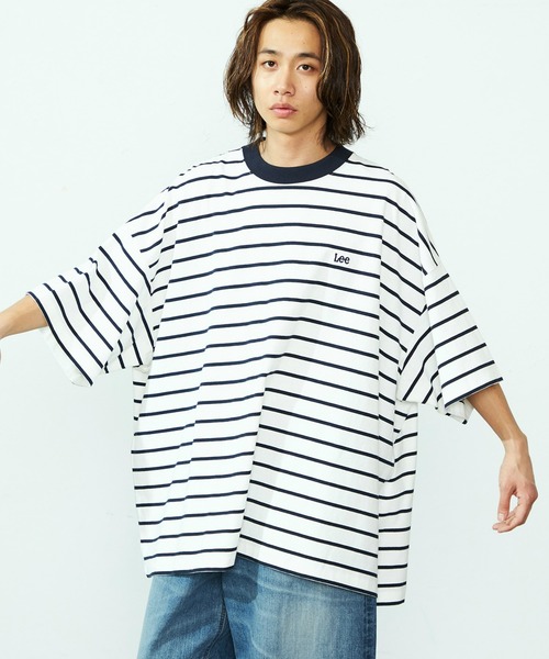 Lee tシャツ Lee/リー ボーダー ビッグフィットTシャツ メンズ