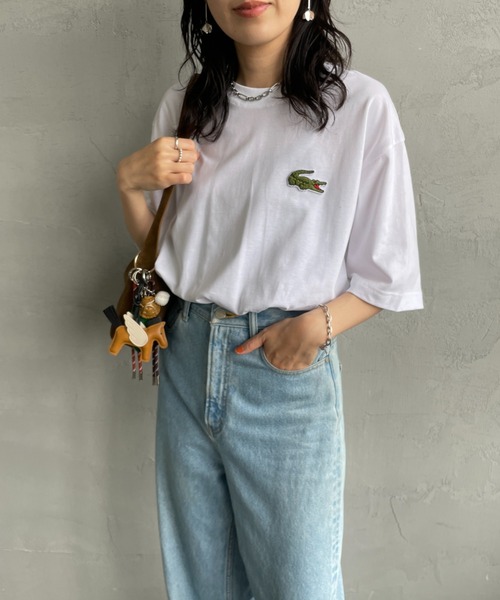 LACOSTE（ラコステ） tシャツ ワニロゴワッペン クルーネックTシャツ