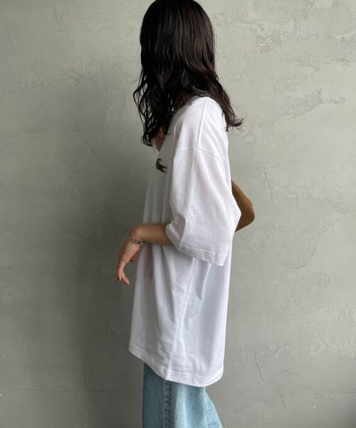 LACOSTE（ラコステ） tシャツ ワニロゴワッペン クルーネックTシャツ