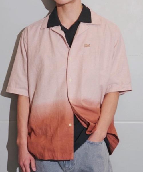 シャツ グラデーション コットンオックスフォード オープンカラーシャツ メンズ レディース | LACOSTE | 01