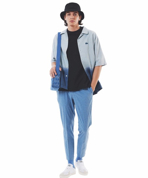 LACOSTE シャツ グラデーション コットンオックスフォード