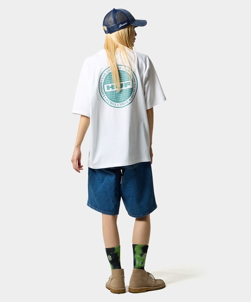 売切れ前に 大人気 HUF MANHOLE TEE バックプリントのデザイン◎ HUF tシャツ MANHOLE TEE / ハフ プリント Tシャツ 半袖 メンズ