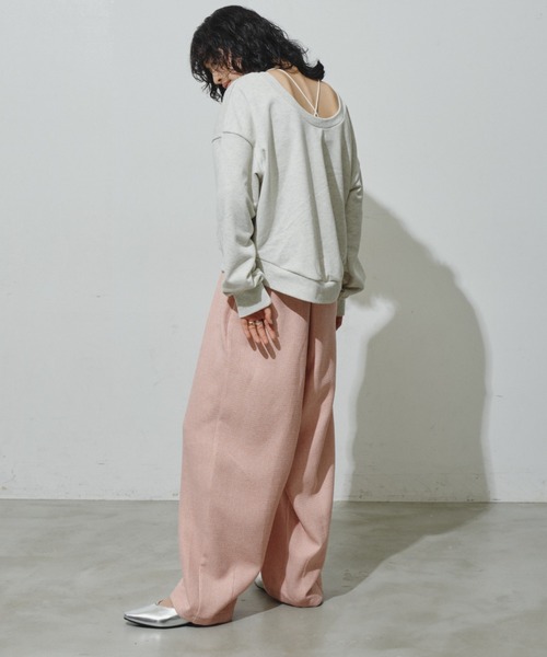 「Aunt Marie's」 スラックス S チャコールグレー レディース_画像6