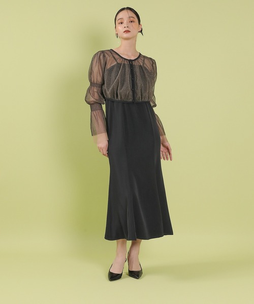 Kana ドレス ラメチュールボレロ マーメイド キャミワンピース 2点