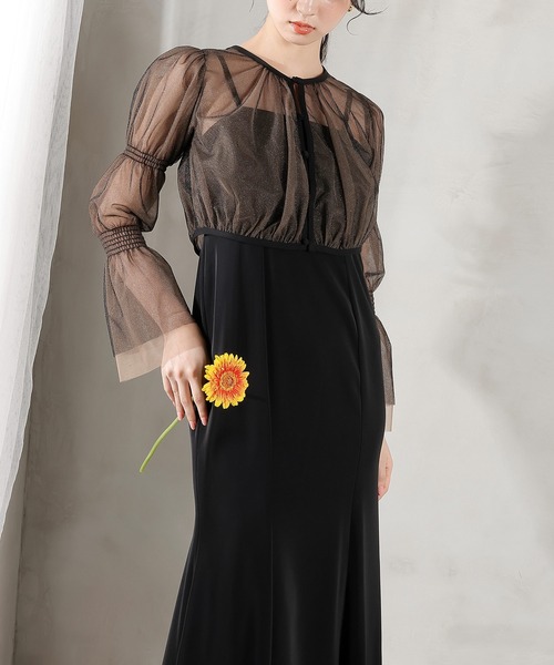 Kana ドレス ラメチュールボレロ マーメイド キャミワンピース 2点