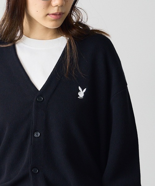 PLAYBOY（プレイボーイ） カーディガン RABBIT V-NECK CARDIGAN