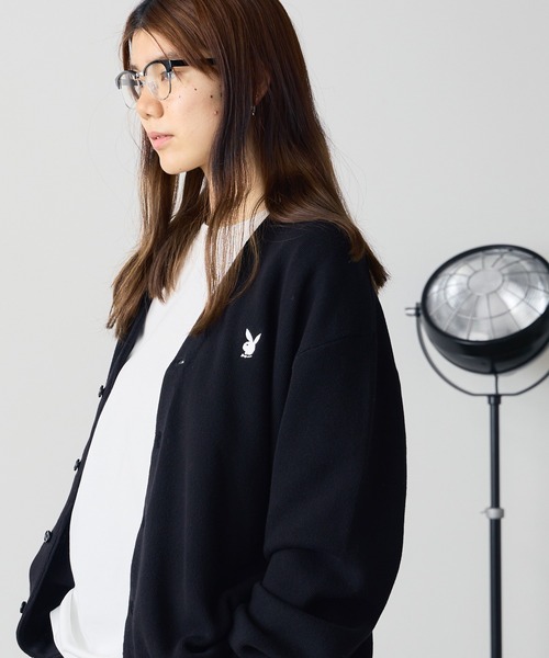PLAYBOY（プレイボーイ） カーディガン RABBIT V-NECK CARDIGAN