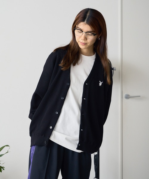 PLAYBOY（プレイボーイ） カーディガン RABBIT V-NECK CARDIGAN