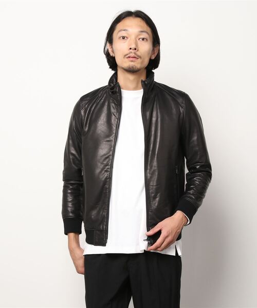 NANO UNIVERSE ブラックレザージャケット NANO universe 「NANO universe」 レザージャケット M ブラック メンズ