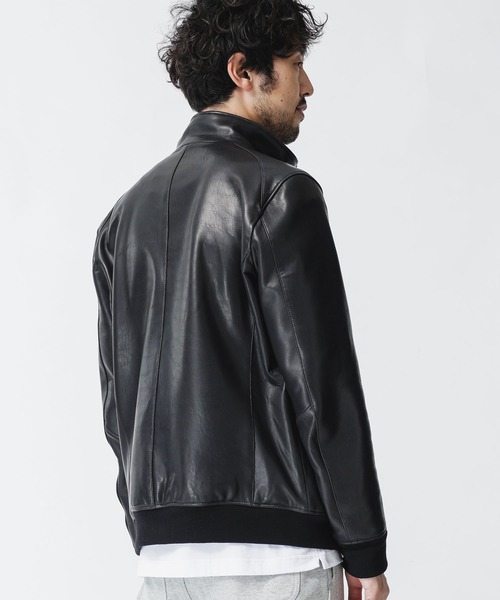 NANO universe（ナノ・ユニバース） レザージャケット M ブラック