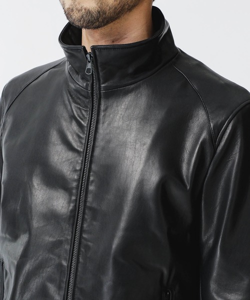 NANO universe 「NANO universe」 レザージャケット M ブラック メンズ