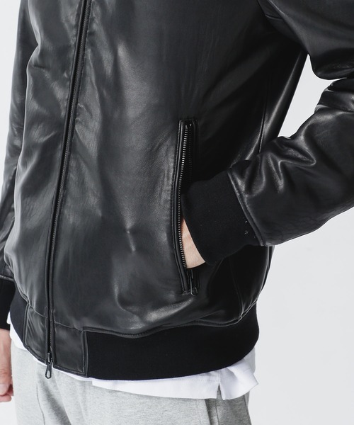 NANO universe（ナノ・ユニバース） レザージャケット M ブラック