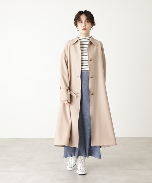 「N.（N. Natural Beauty Basic）」 ステンカラーコート MEDIUM カーキ レディース_画像3