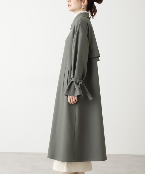 「N.（N. Natural Beauty Basic）」 ステンカラーコート MEDIUM カーキ レディース_画像5