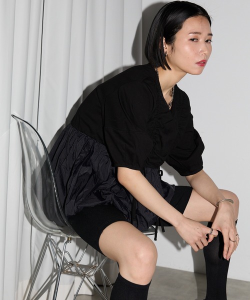 「leimn」 「Deux Amour」半袖カットソー M ホワイト レディース
