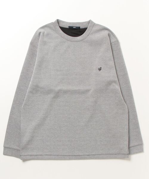 「SHIPS」 長袖Tシャツ MEDIUM ダークグレー メンズ