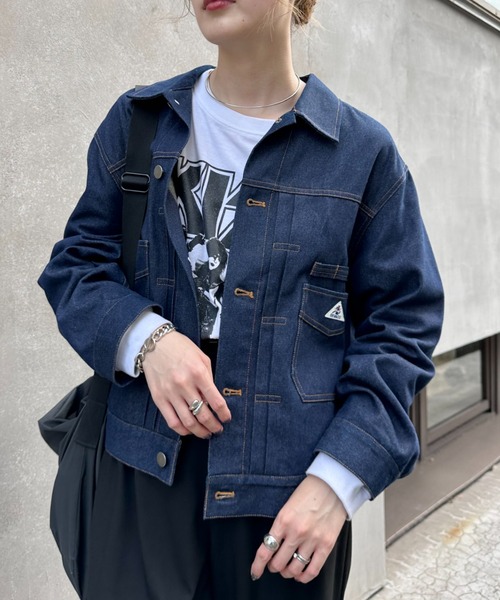 【レディース】イタリア製　GIVENCHY PARIS デニムジャケット　濃紺 ギャップ GAP デニムジャケット Gジャン ウォッシュ加工