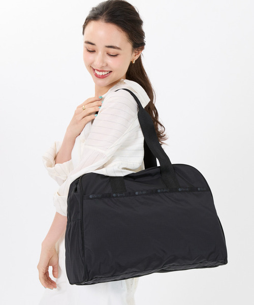 LeSportsac ブラック ナイロン ラージ ボストン 2way 大容量 LeSportsac ボストンバッグ SMALL CARRYALL DUFFLE リサイクルド