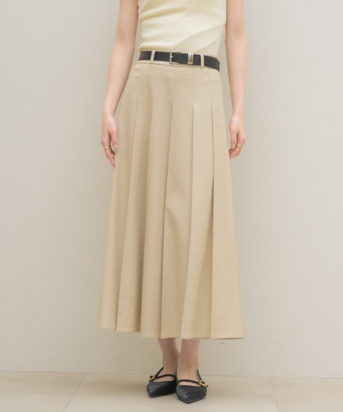 【マークアンドロナ】美品 スカート プリーツ ベージュ Mサイズ レディース NEUNA（ヌナ） スカート 「大人気ミディスカートから春夏ver.が登場