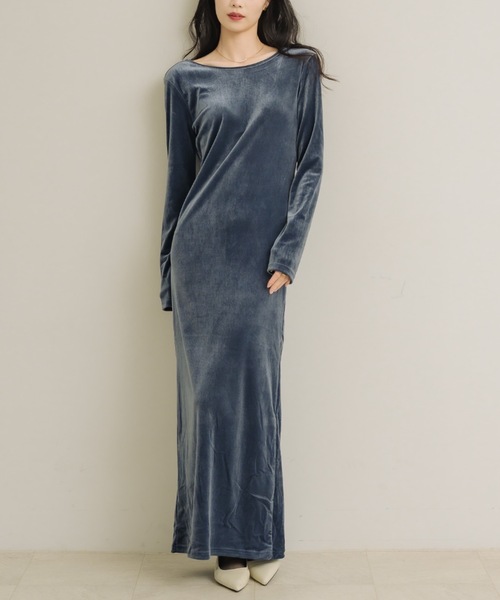 NEUNA ワンピース ベロアストレートワンピース : ZOZOTOWN Yahoo!店