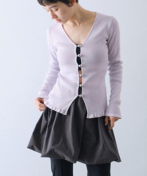 CODE A カーディガン metal buttons knit cardigan レディース