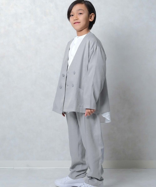120size ベージュ×ホワイト 入学 卒園 発表会 フォーマル SHISKY（シスキー） フォーマル 発表会 卒園式 入学式 「ノーカラー