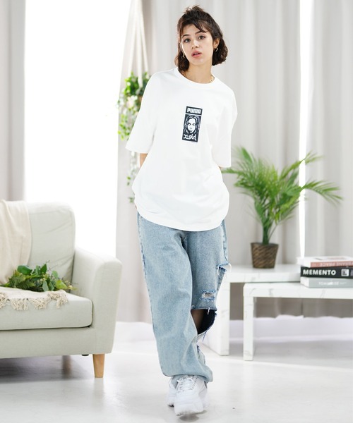 「X-girl」 半袖Tシャツ M ホワイト レディース_画像3