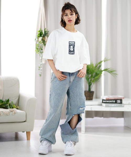 「X-girl」 半袖Tシャツ M ホワイト レディース_画像9