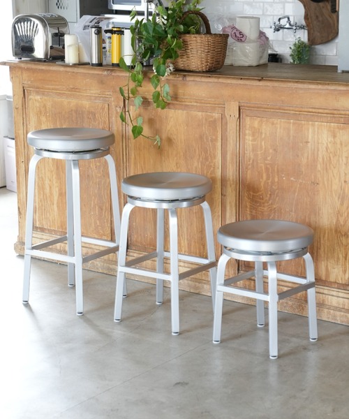 ダルトンALUMINIUM ROUND STOOL M シルバー DULTON（ダルトン） 家具 ALUMINIUM ROUND STOOL M/アルミニウム