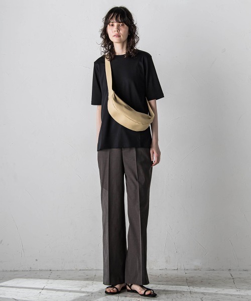 「la.f…」 半袖Tシャツ 9号 カーキ レディース_画像7