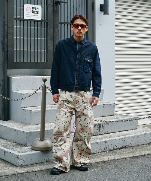 CONZ パンツ CAMO DUCK DOUBLE KNEE CURVED LEG PANTS メンズ