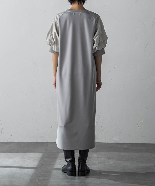 「socolla」 半袖ワンピース M グレー レディース_画像9