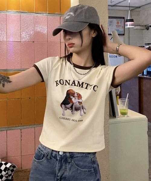 「GLAMOROUS JANE」 半袖Tシャツ FREE アイボリー レディース_画像3