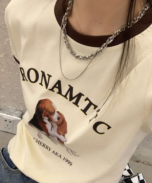 「GLAMOROUS JANE」 半袖Tシャツ FREE アイボリー レディース_画像4