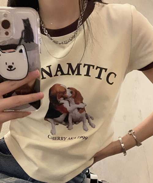 「GLAMOROUS JANE」 半袖Tシャツ FREE アイボリー レディース_画像5