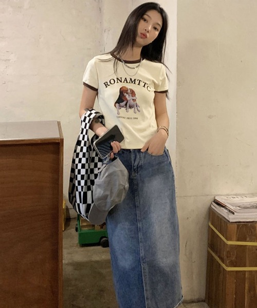 「GLAMOROUS JANE」 半袖Tシャツ FREE アイボリー レディース_画像6