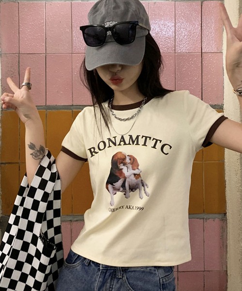 「GLAMOROUS JANE」 半袖Tシャツ FREE アイボリー レディース_画像8