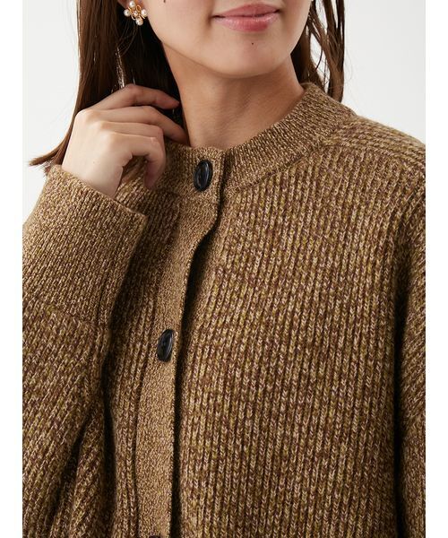 【極美品】MilaOwen カーディガン　ジャケット Mila Owen｜ビジューボタンシャギーポロニットカーディガン | Rakuten