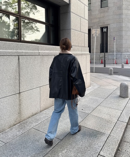 I-SOOK（アイスー） レザージャケット ライダース ボアカラーレザー