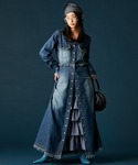 ワンピース デニムVネックワンピース「大きいサ...の詳細画像2