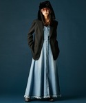 ワンピース デニムVネックワンピース「大きいサ...の詳細画像5