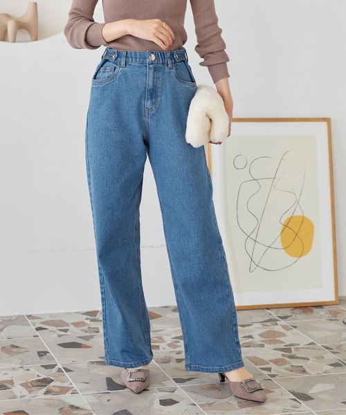 [KOBE LETTUCE] Denim брюки M голубой женский 