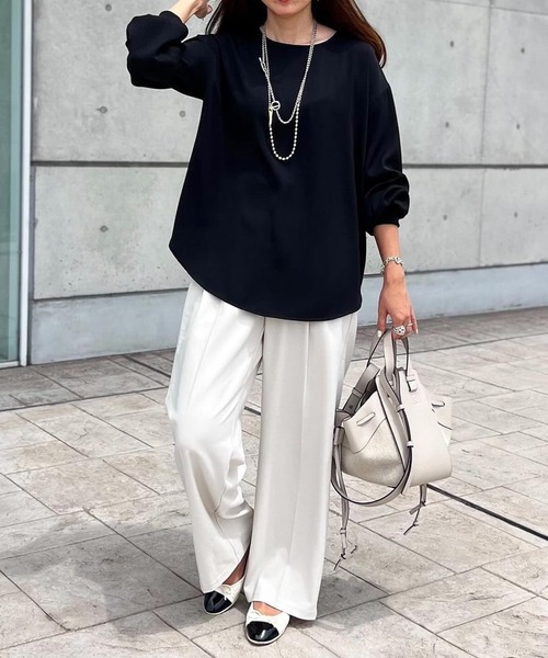 「Emma Taylor」 長袖ブラウス FREE チャコールグレー レディース_画像7