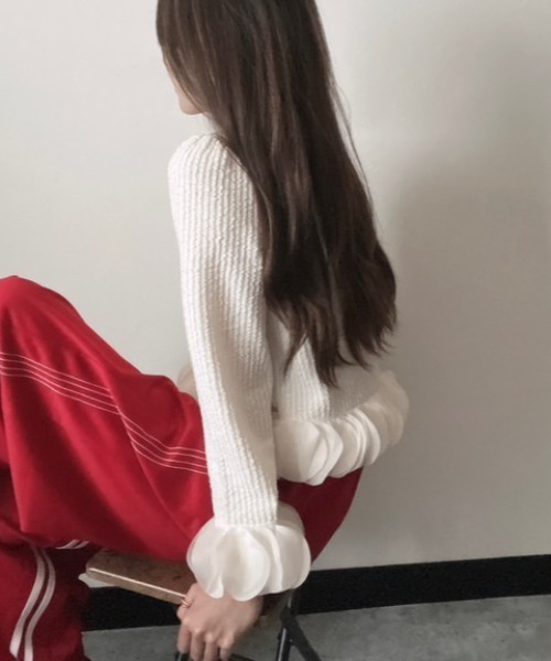 「deux amour」 長袖カットソー FREE アイボリー レディース_画像3