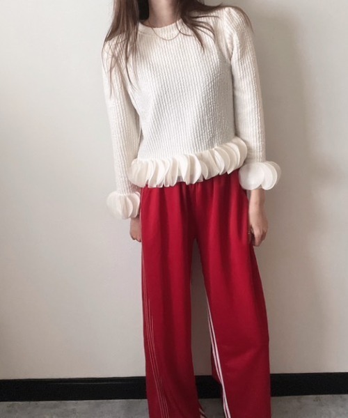 「deux amour」 長袖カットソー FREE アイボリー レディース_画像4